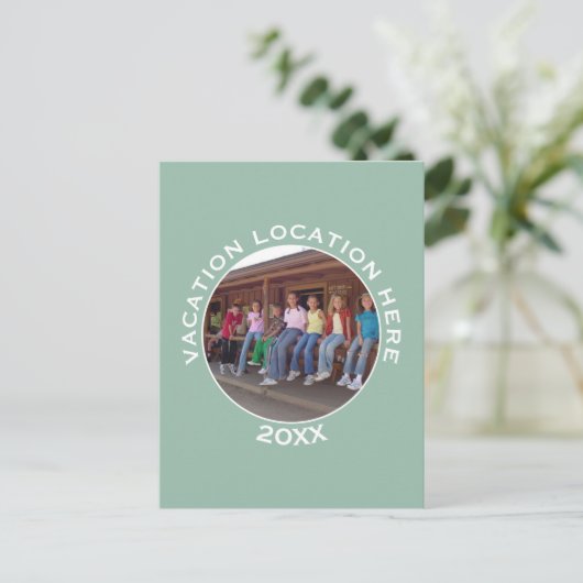 写真と文字で休暇のお土産を作る ポストカード (スタンド正面)