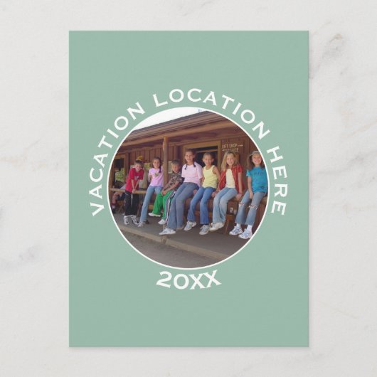 写真と文字で休暇のお土産を作る ポストカード (正面)