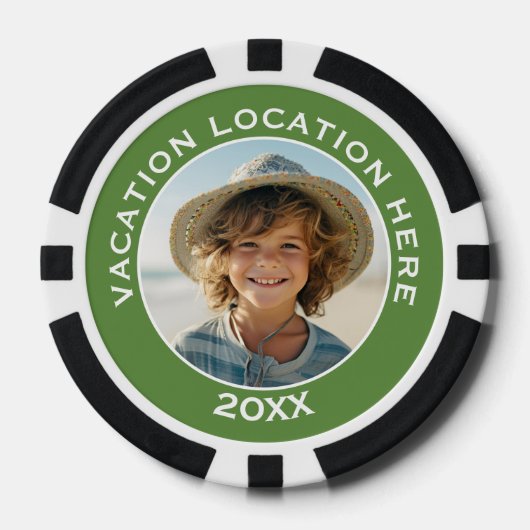 写真と文字で休暇のお土産を作る ポーカーチップ (正面)