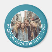 写真と文字で休暇のお土産を作る マグネット (正面)