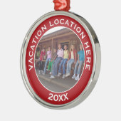 写真と文字で休暇のお土産を作る メタルオーナメント (左)