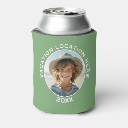 写真と文字で休暇のお土産を作る 缶クーラー (缶裏面)