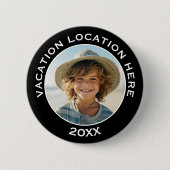 写真と文字で休暇のお土産を作る 缶バッジ (正面)