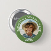 写真と文字で休暇のお土産を作る 缶バッジ (正面&裏面)