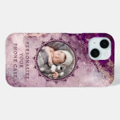 写真と文字のエレガントClassy Purple Marbleの追加 Case-Mate iPhoneケース (裏面 (横))