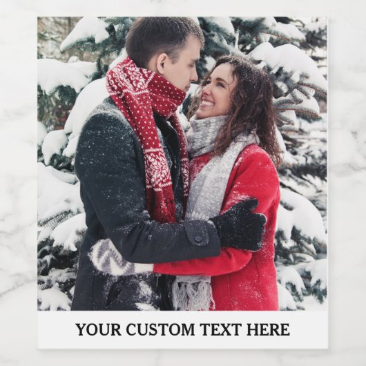 写真と文字のカスタマイズ ワインラベル (シングルラベル)