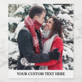 写真と文字のカスタマイズ ワインラベル (シングルラベル)