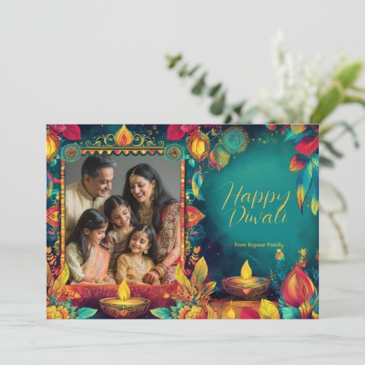 写真と文字のラディティカスタムングターコイズディワリ (スタンド正面)