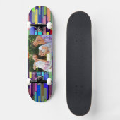 写真と文字の背景の個人用カラフル設定 スケートボード (正面)