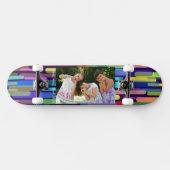 写真と文字の背景の個人用カラフル設定 スケートボード (横)