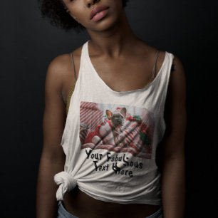 写真と文字の追加カスタムホットヨガ タンクトップ