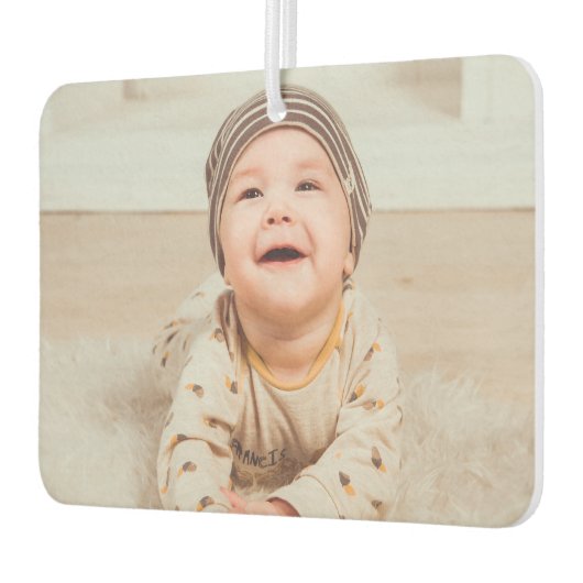 写真と文字の追加カスタム カーエアーフレッシュナー (左)