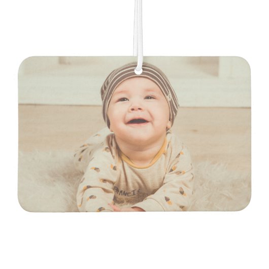 写真と文字の追加カスタム カーエアーフレッシュナー (正面)