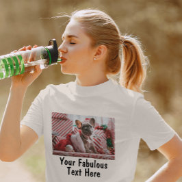 写真と文字の追加カスタム Tシャツ