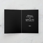 写真と文字をカスタマイズする黒と白最高のの友人 カード (内部)