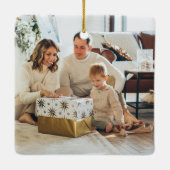 写真と文字カスタムのセパーソナライズされたラミック装飾 セラミックオーナメント (裏面)