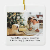 写真と文字カスタムのセパーソナライズされたラミック装飾 セラミックオーナメント (正面)