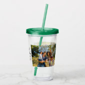 写真と文字カスタムのタンブラ アクリルタンブラー (裏面)