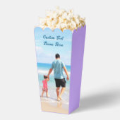 写真と文字カスタムのポップコーンの箱の例 フェイバーボックス (はじけた状態)