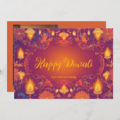 写真と文字カスタムの聖なる光彩カード付き 招待状 (正面/裏面)