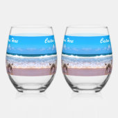 写真と文字カスタムギフトパーソナライズされたー ステムなしワイングラス (右)