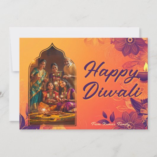 写真と文字カスタムスパークとスピリットのカード 招待状 (正面)