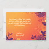 写真と文字カスタムスパークとスピリットのカード 招待状 (裏面)