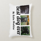 写真と文字カスタムパーソナライズされた アクセントクッション (正面(垂直))