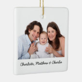 写真と文字カスタムパーソナライズされた セラミックオーナメント (右)