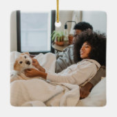 写真と文字カスタムパーソナライズされた セラミックオーナメント (裏面)