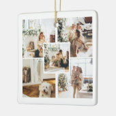 写真と文字カスタムパーソナライズされた セラミックオーナメント (左)