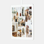 写真と文字カスタムパーソナライズされた メタルオーナメント (正面左)