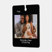 写真と文字カスタムパーソナライズされた メタルオーナメント (正面左)
