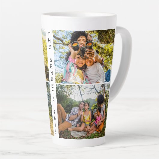 写真と文字カスタムラテマグ カフェラテマグ (右アングル)