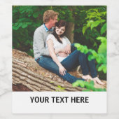 写真と文字カスタムワインラベル ワインラベル (シングルラベル)