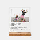 写真と文字パーソナライズされたの神父の説明 アクリルサイン (正面)