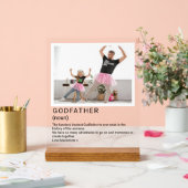 写真と文字パーソナライズされたの神父の説明 アクリルサイン (ウェディング)