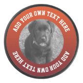 写真と文字パーソナライズされたユニーク アイスホッケーパック (正面)