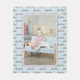 写真と文字ユニークパーソナライズされたDIYカスタム フリースブランケット