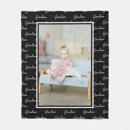 写真と文字ユニークパーソナライズされたDIYカスタム フリースブランケット