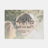 写真と文字ヴィンテージの追加 ドアマット (正面)