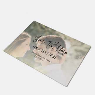 写真と文字ヴィンテージの追加 ドアマット