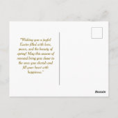 写真と文字付きのカスタマイズ可能なイースターカード ポストカード (裏面)