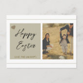 写真と文字付きのカスタマイズ可能なイースターカード ポストカード (正面)