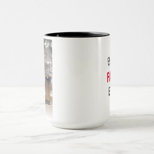 写真と文字最高のの追加 マグカップ (中央)