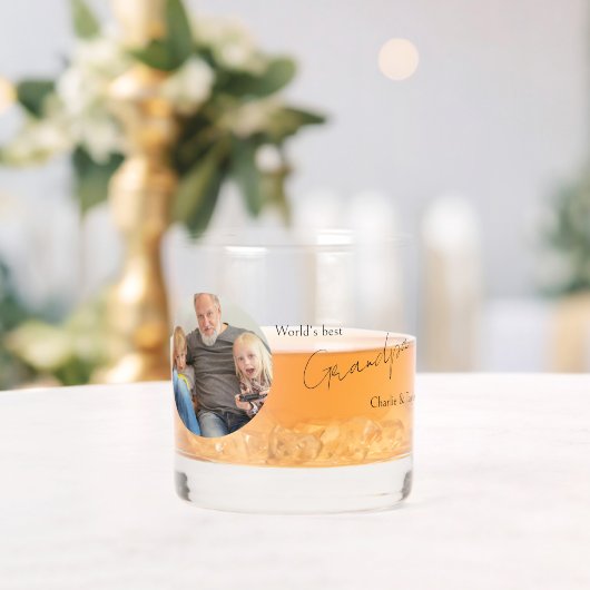 写真と文字 パーソナライズされた ウイスキーグラス (インサイチュ (ウェディング))