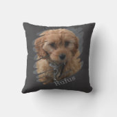 写真と文字 パーソナライズされた クッション (裏面)