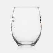 写真と文字 パーソナライズされた ステムなしワイングラス (右)