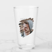 写真と文字 パーソナライズされた タンブラーグラス (正面)