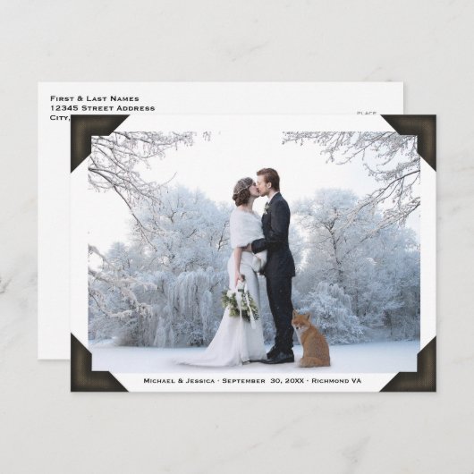 写真と文字 |ヴィンテージエレガント写真アルバム ポストカード (正面/裏面)